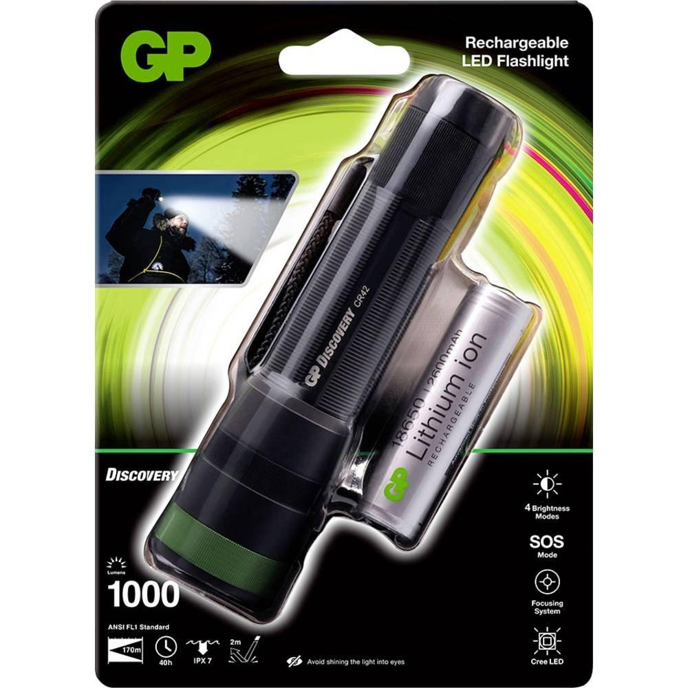 GP Discovery  Lampe de poche CR42, rechargeable 