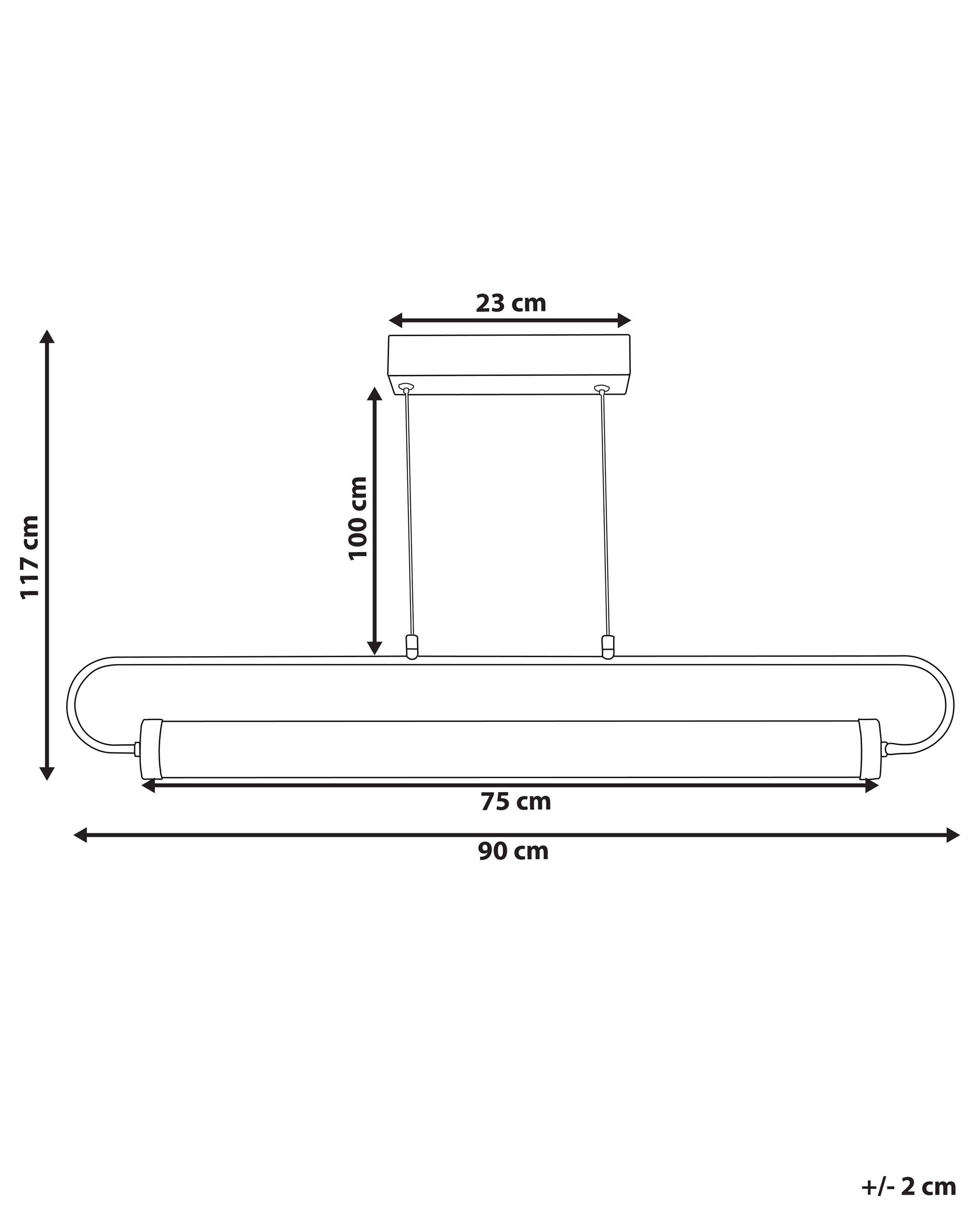 Beliani Lampe suspension en Métal Moderne HENRY  