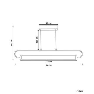 Beliani Lampe suspension en Métal Moderne HENRY  