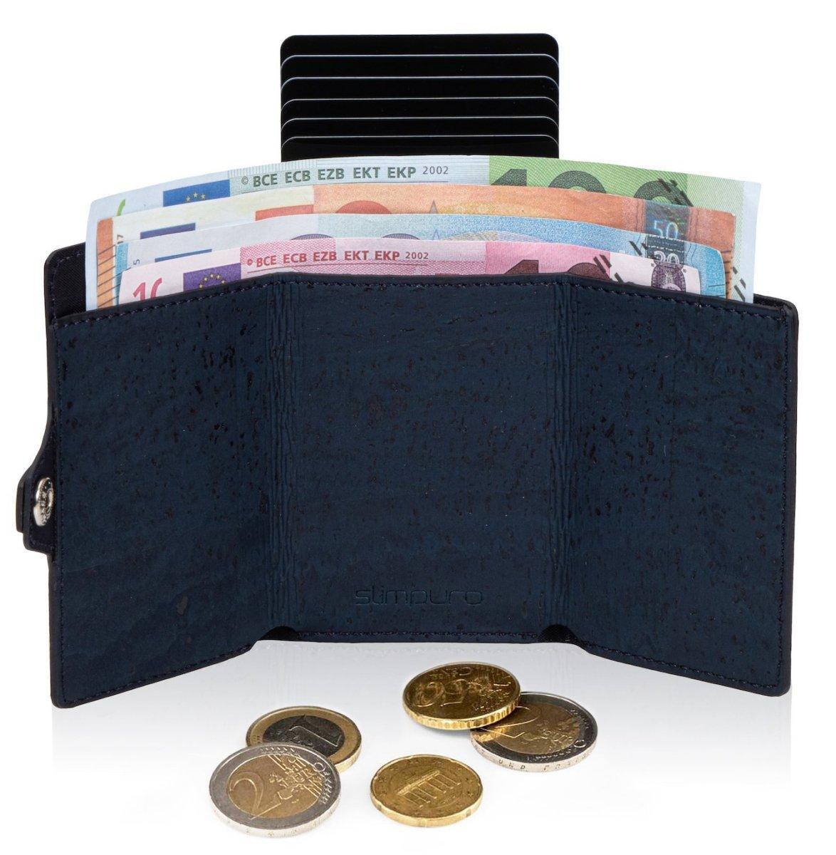 ZNAP Korkleder Geldbörse für 12 Karten  