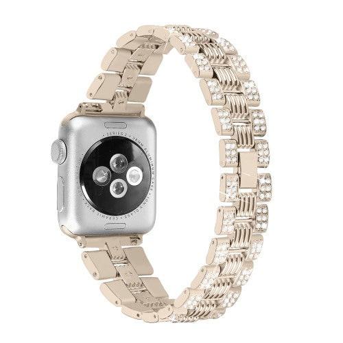 Cover-Discount  Apple Watch 42/44/45/49Mm - Acier Inoxydable Avec Bracelet En Strass 