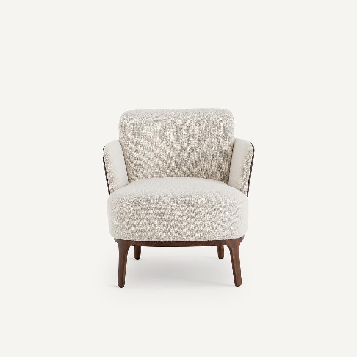 AM.PM Fauteuil en noyer et tissu bi-matière  