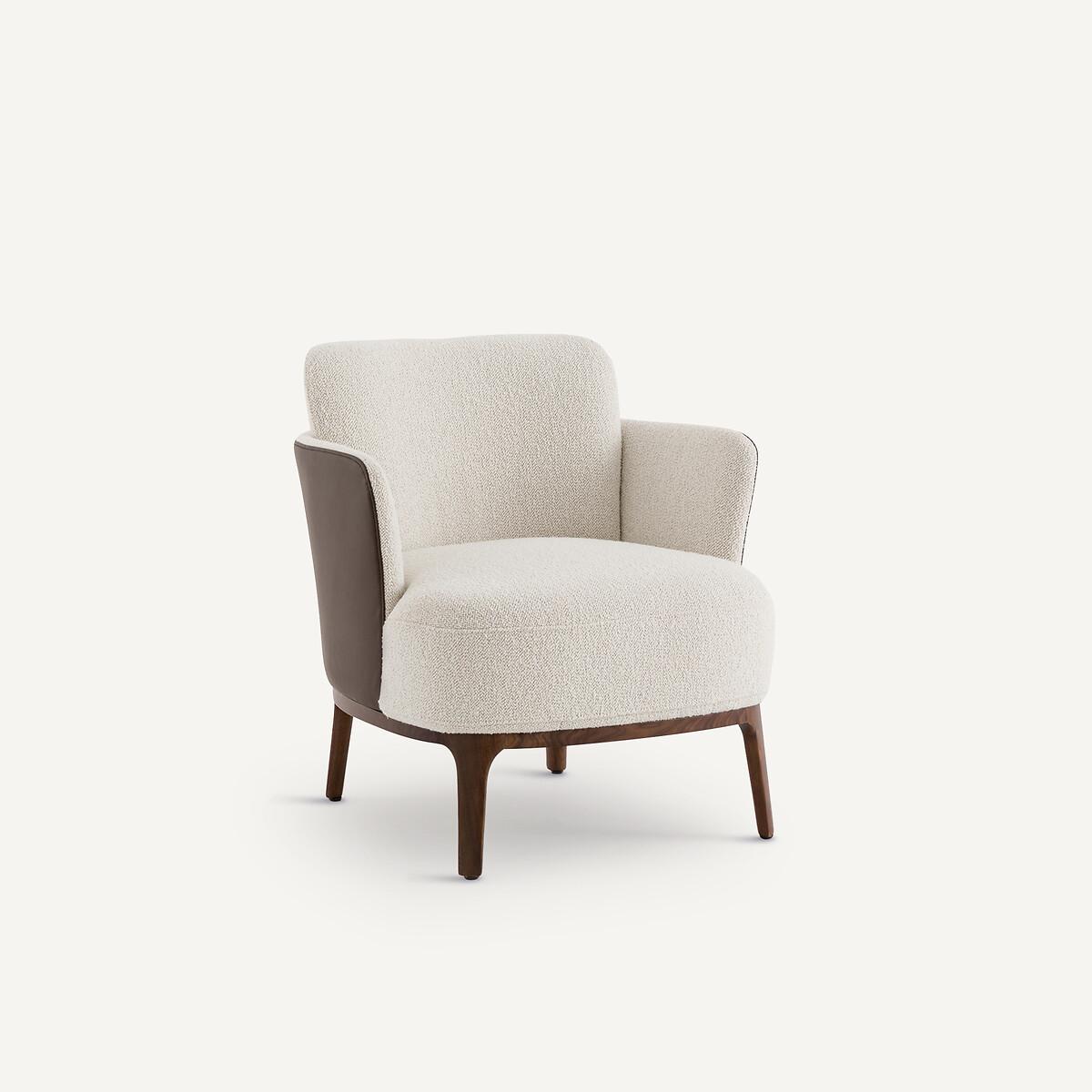 AM.PM Fauteuil en noyer et tissu bi-matière  