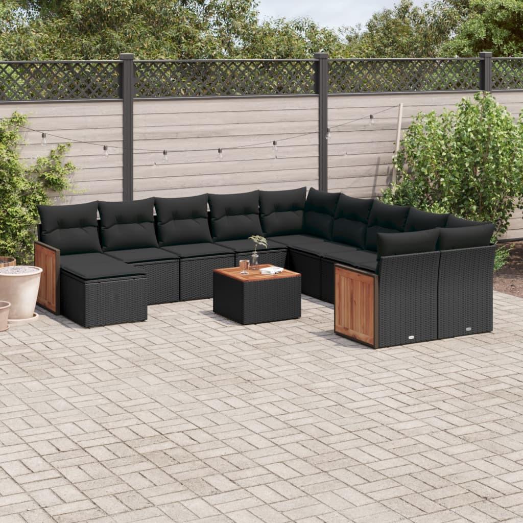 VidaXL set divano da giardino Polirattan  