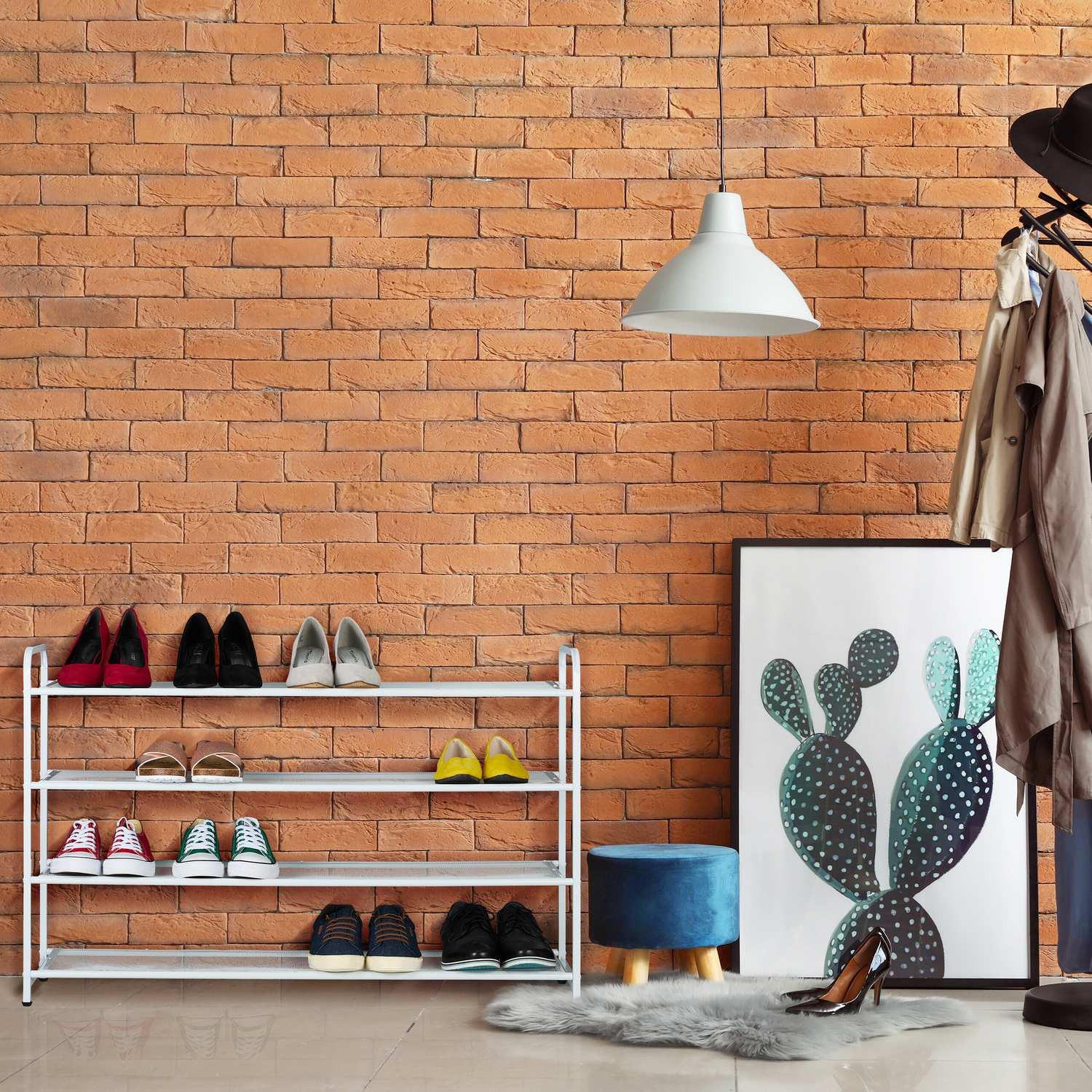 Northix Scarpiera in metallo per 16 paia di scarpe  