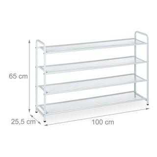 Northix Scarpiera in metallo per 16 paia di scarpe  