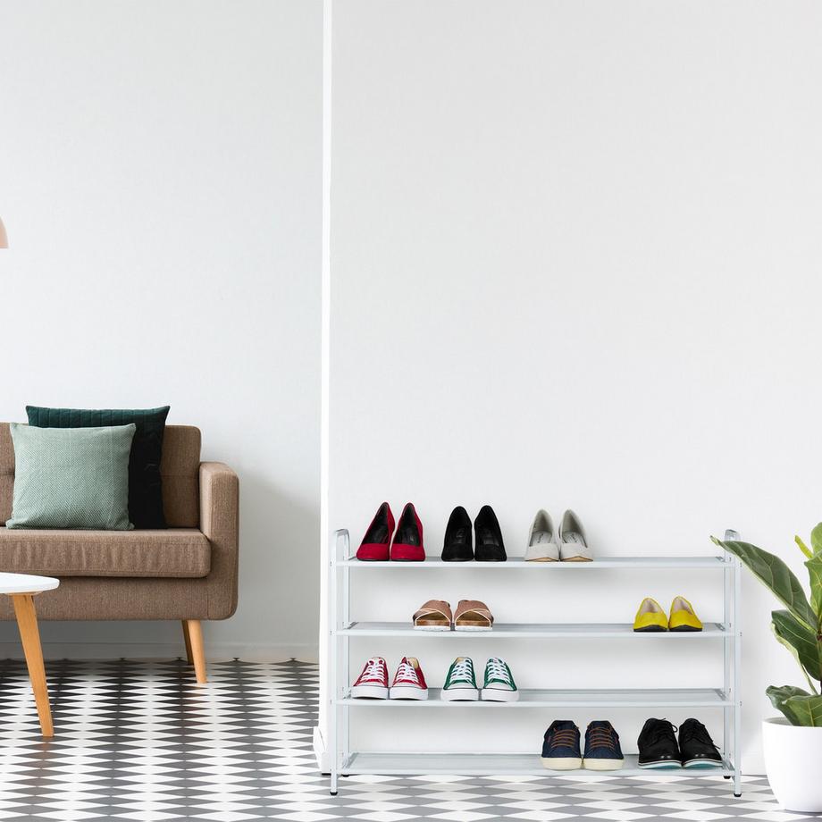 Northix Scarpiera in metallo per 16 paia di scarpe  