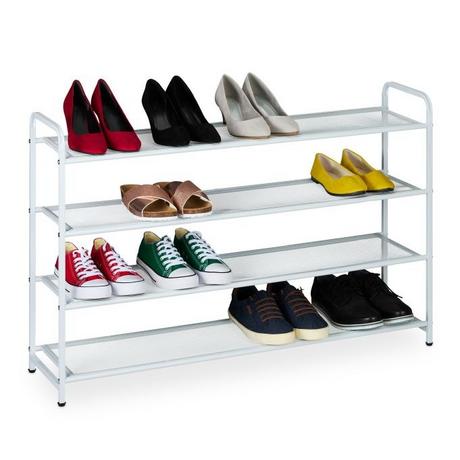 Northix Scarpiera in metallo per 16 paia di scarpe  