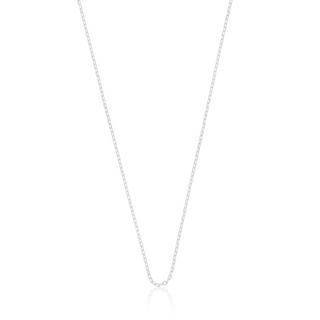 MUAU Schmuck  Collier forçat ronde en or blanc 750, 2,7mm, 45cm 