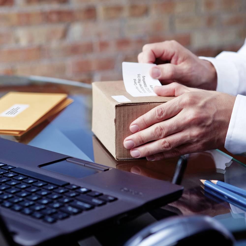 Dymo  Rollenetiketten, 101 mm x 54 mm, permanent 