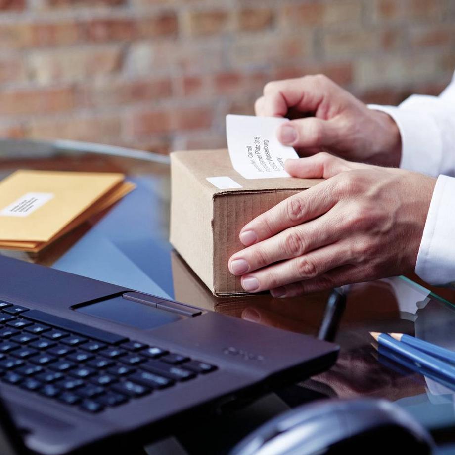 Dymo  Rollenetiketten, 101 mm x 54 mm, permanent 