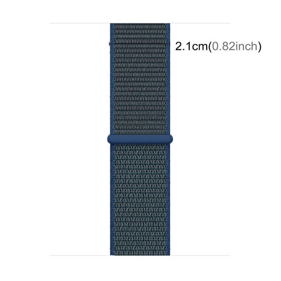 Cover-Discount  Apple Watch 38/40/41mm - Bracelet en nylon avec velcro bleu-vert 