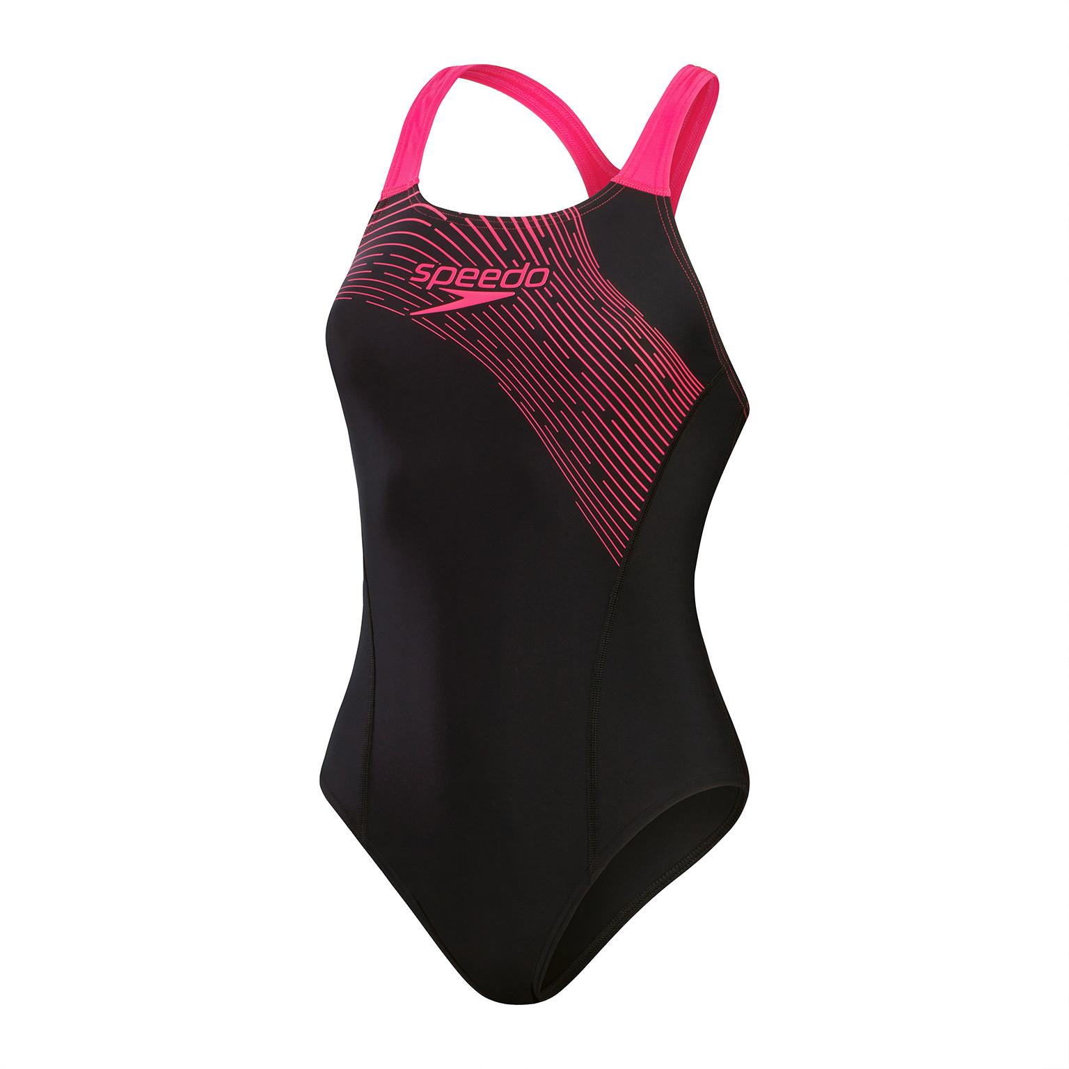 speedo  badeanzug, damen eco medley logo 