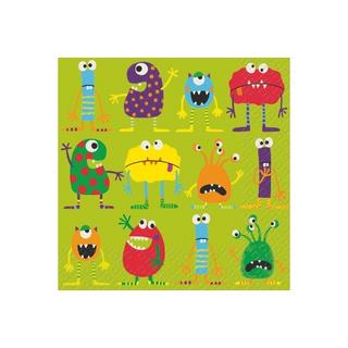 STEWO INTERNATIONAL STEWO Servietten 33x33cm 2572752545 Monster 20 Stück  