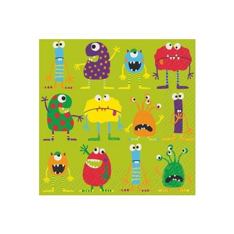 STEWO INTERNATIONAL STEWO Servietten 33x33cm 2572752545 Monster 20 Stück  