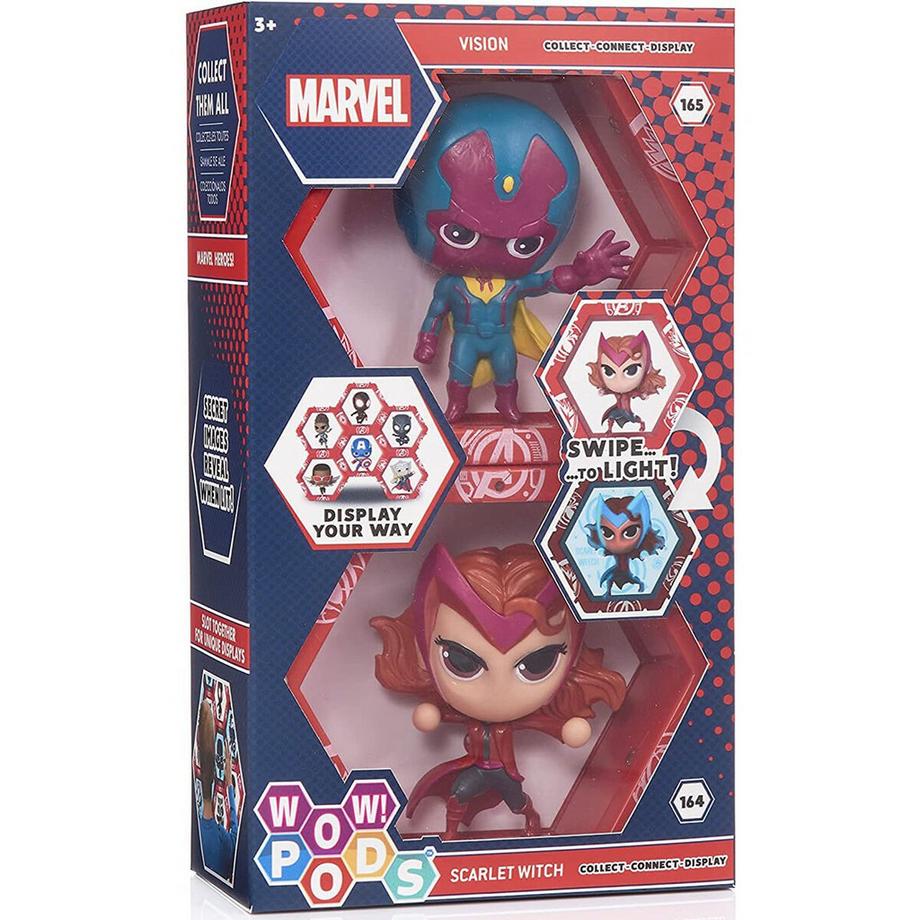 Wow Stuff - Wow Pods  WOW ! POD Marvel Vision + Scarlet led figures set 