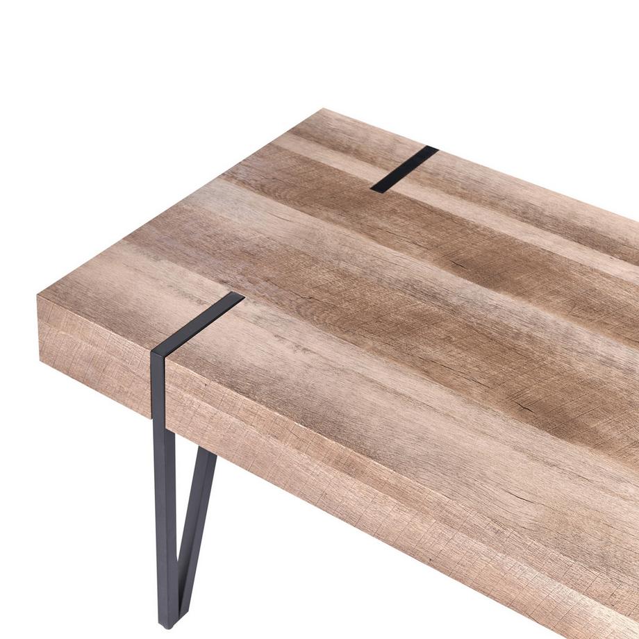 Beliani Couchtisch aus MDF-Platte Industriell ADENA  