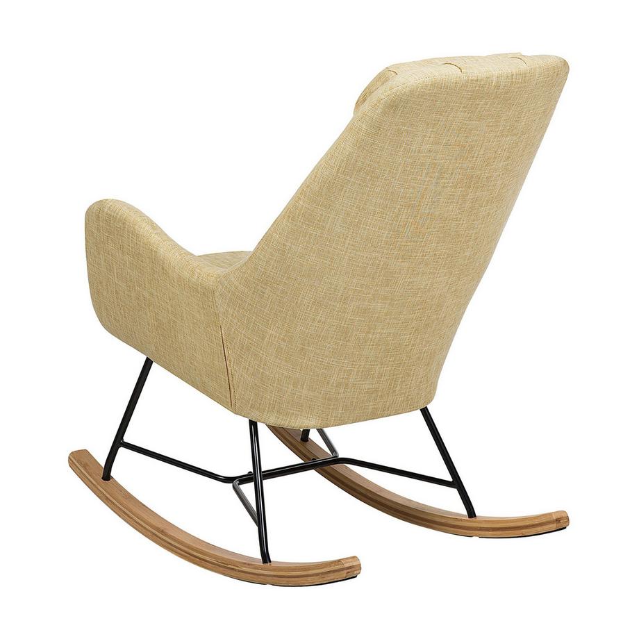 Beliani Fauteuil à bascule en Tissu Rétro ARRIE  