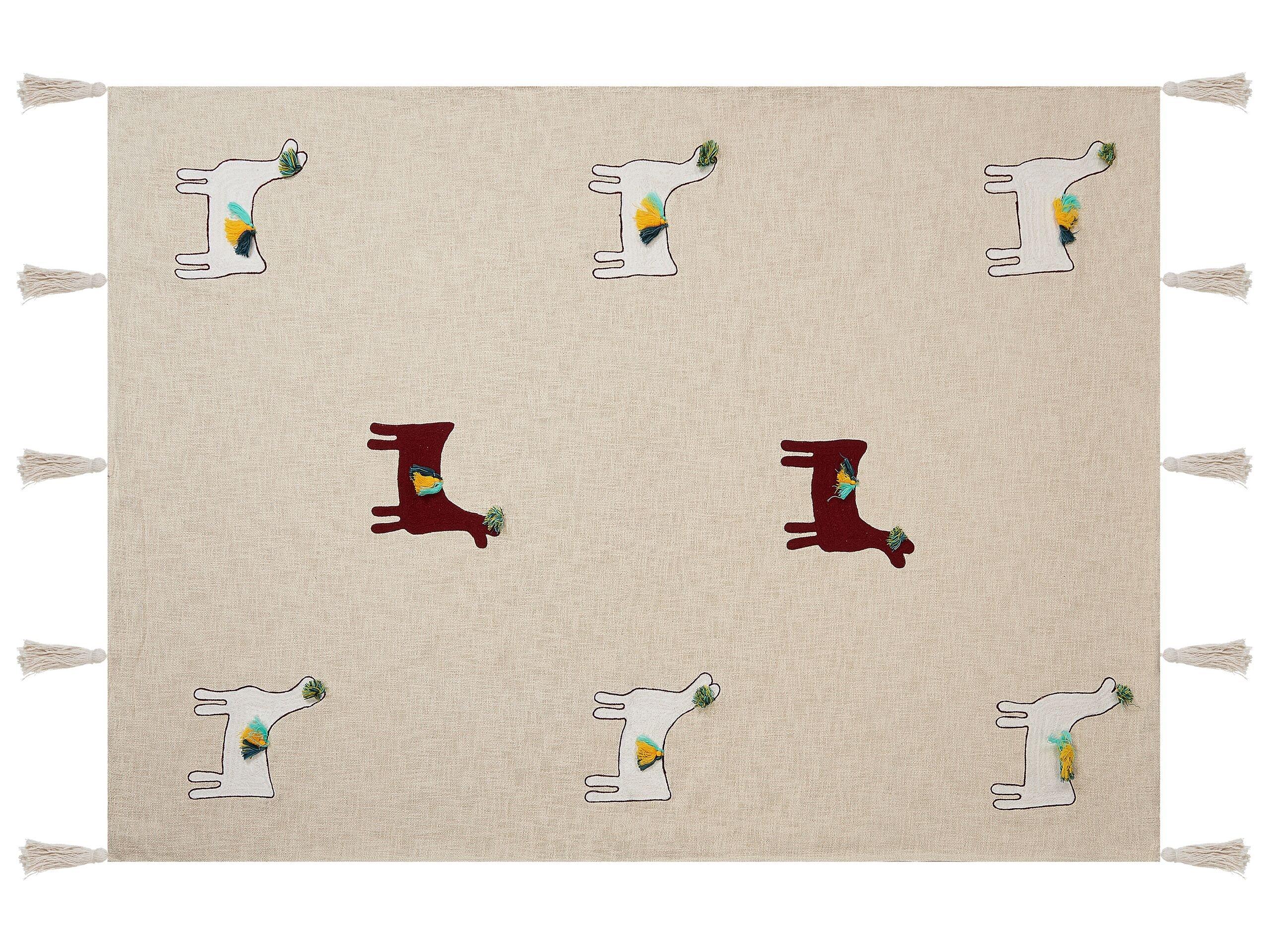 Beliani Boho Deoghar Couverture en Coton  