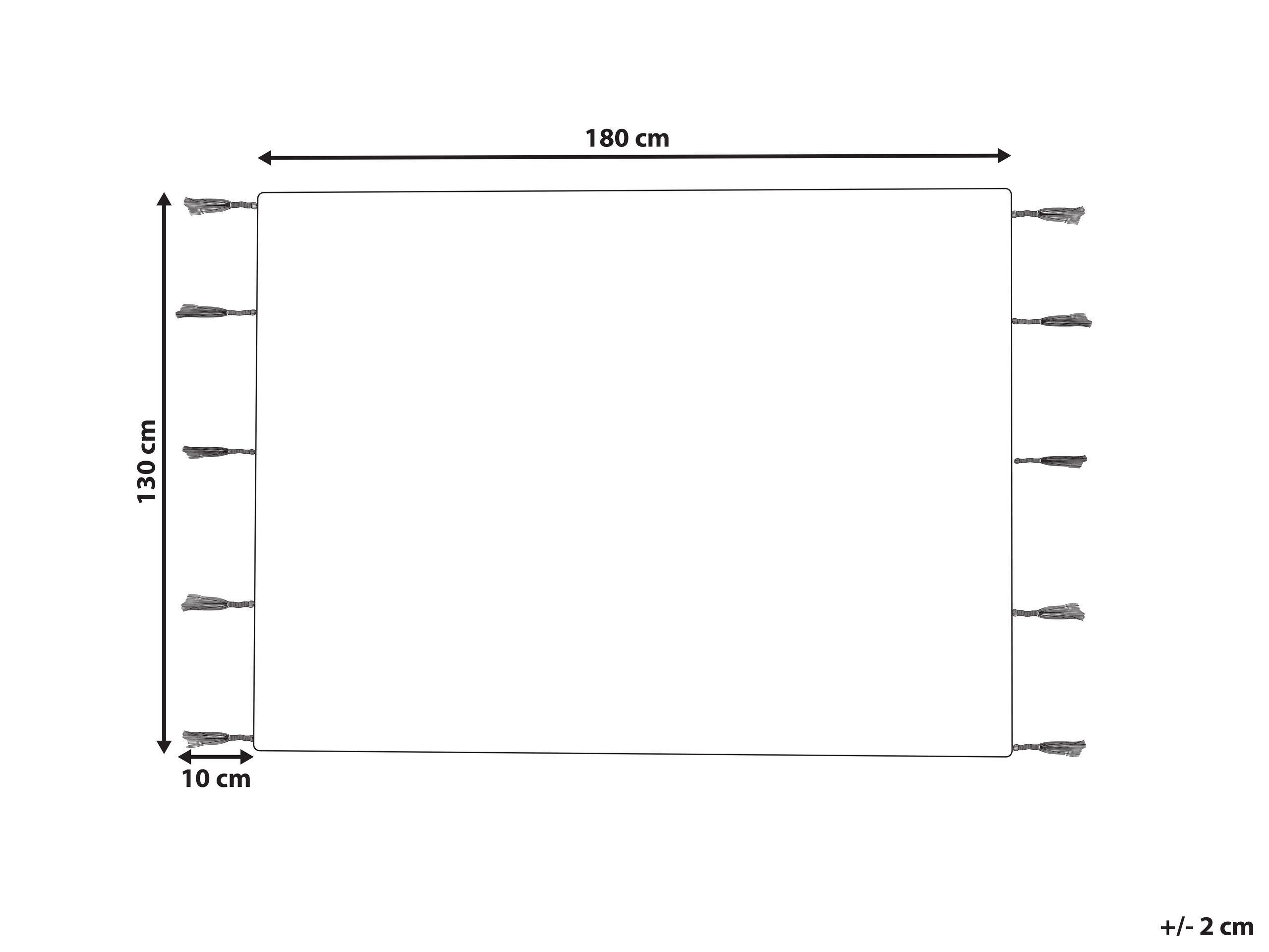 Beliani Boho Deoghar Couverture en Coton  