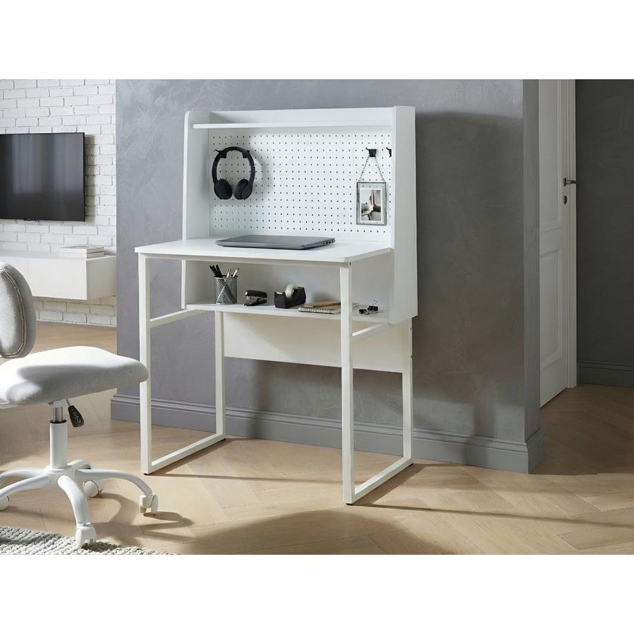 Beliani Scrivania da ufficio con pannello forato en Pannello di fibre (LDF) Moderno BUXTON  