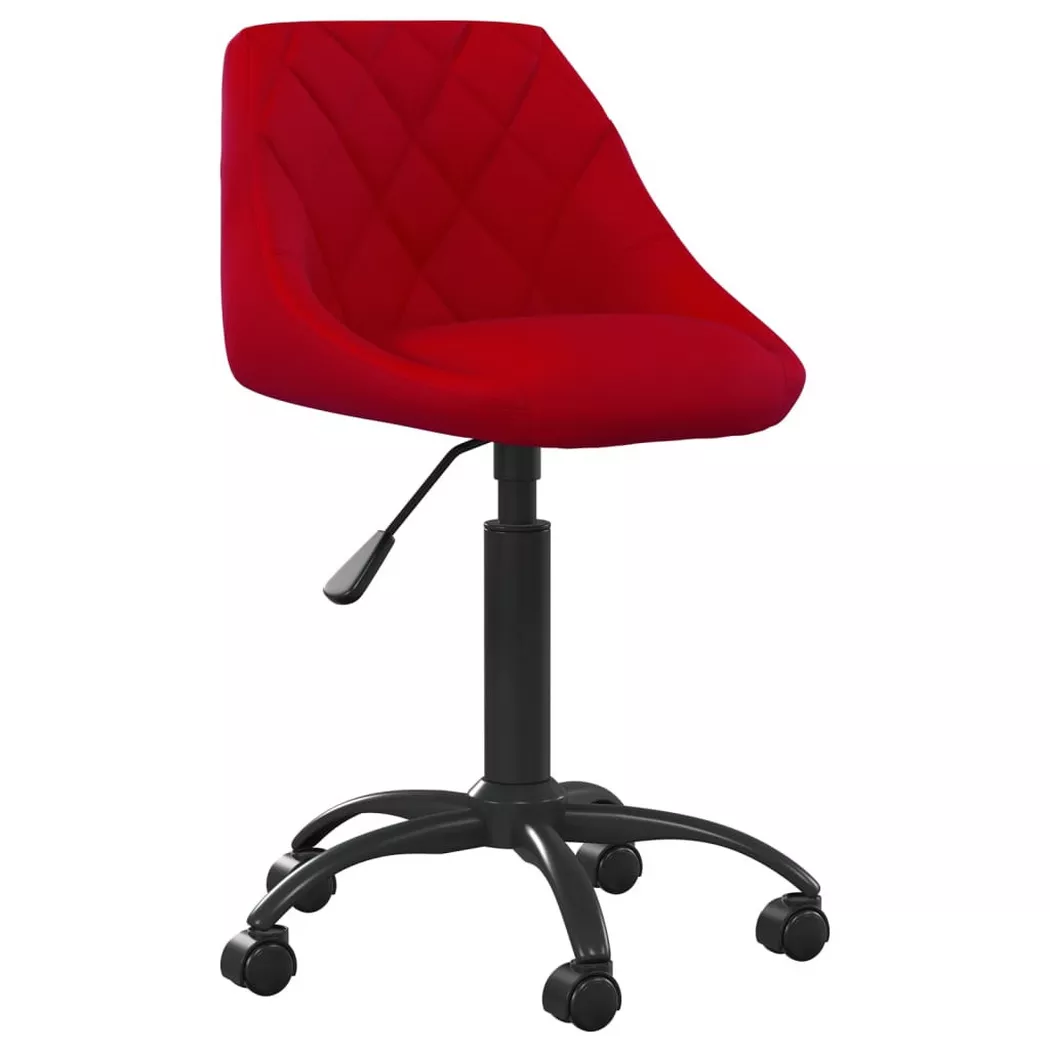 VidaXL - Bürostuhl samt, One Size, Rot Bunt