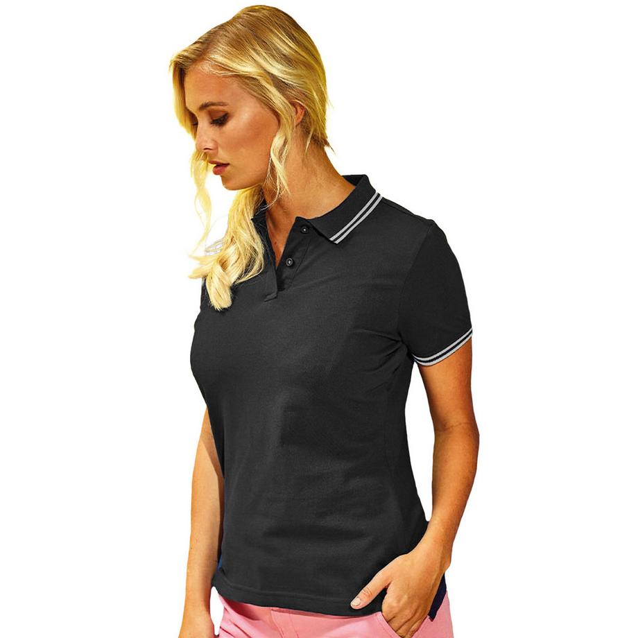 Asquith & Fox Polo a Righe a Contrasto  