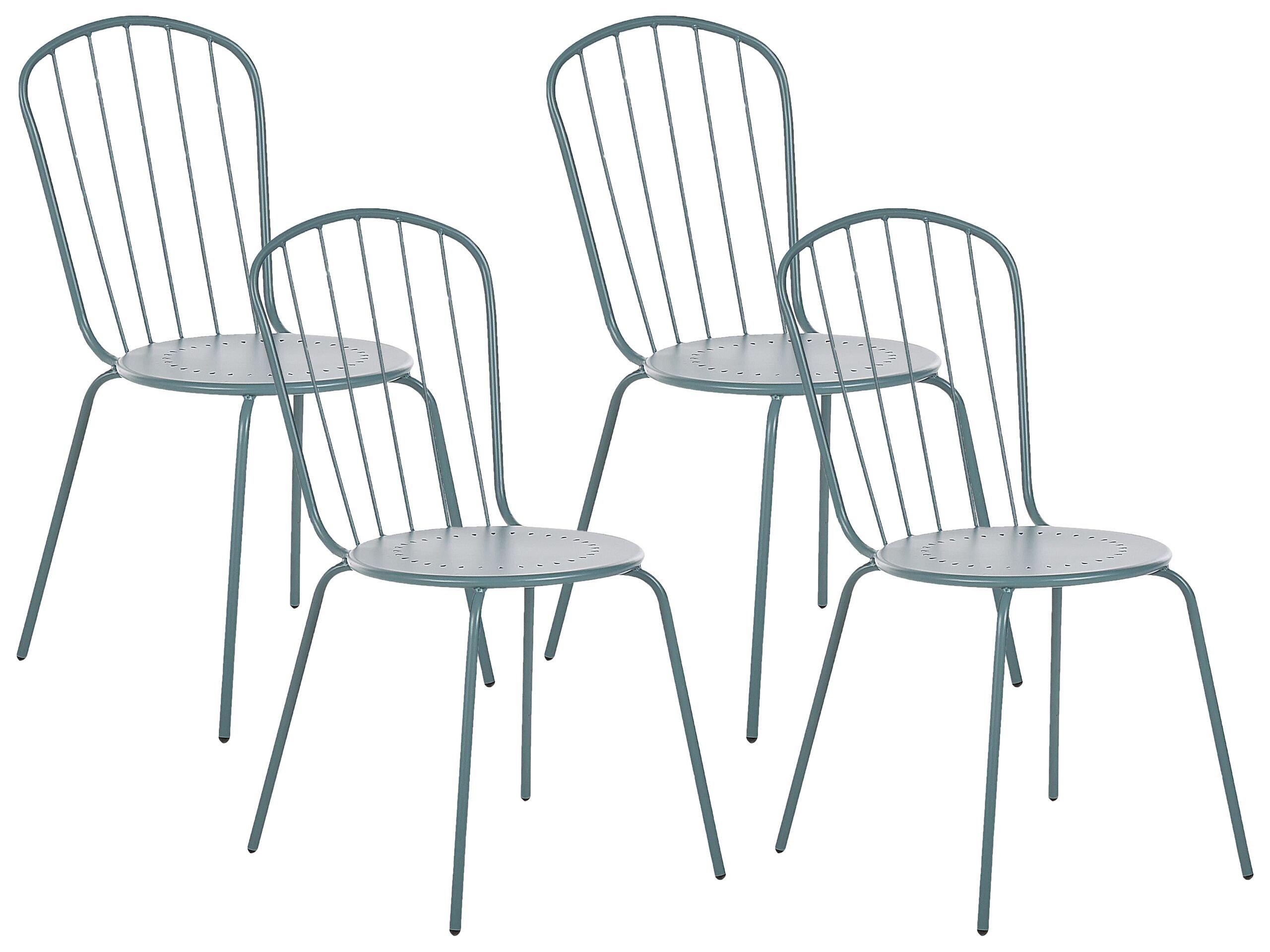 Beliani Lot de 4 chaises en Acier Moderne CALVI  