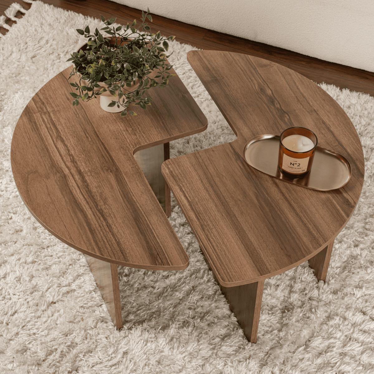 Calicosy Tables MOIRA - Lot de 2  