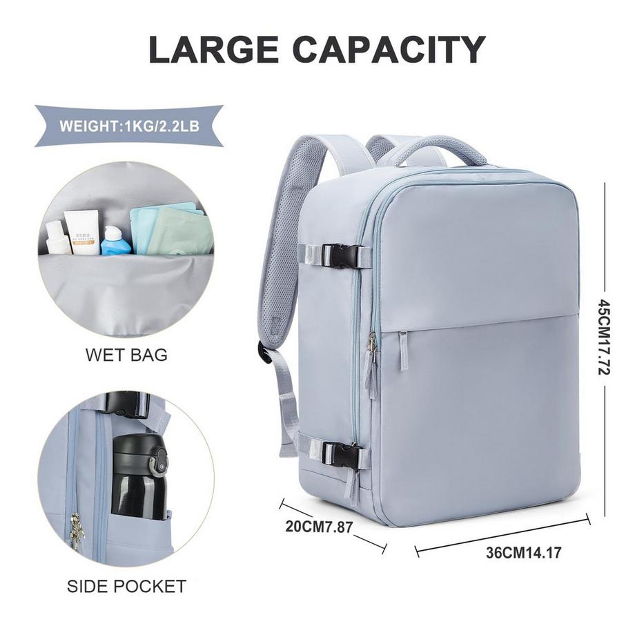 Only-bags.store Wasserdichter Reiserucksack Handgepäck mit Laptopfach  