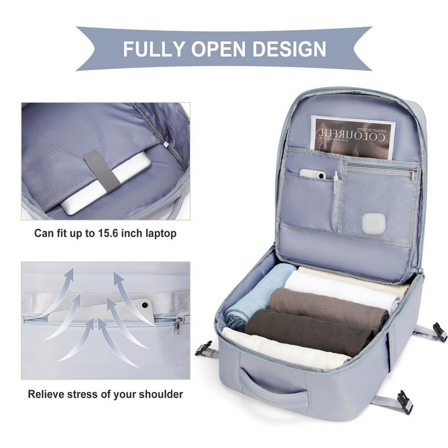 Only-bags.store Wasserdichter Reiserucksack Handgepäck mit Laptopfach  