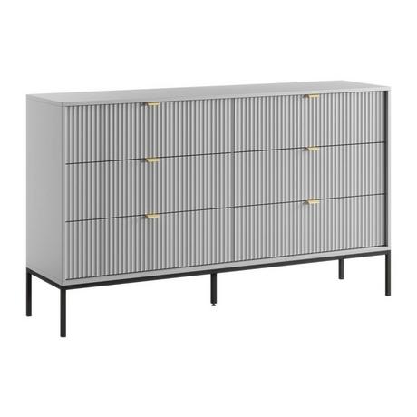 PASCAL MORABITO Kommode mit 6 Schubladen - Grau - LIOUBA von Pascal Morabito  