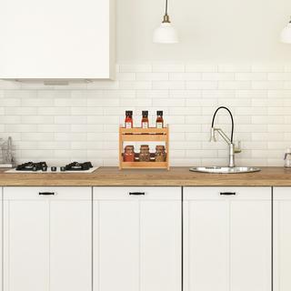 B2X Étagère à épices en bambou avec 2 étagères  