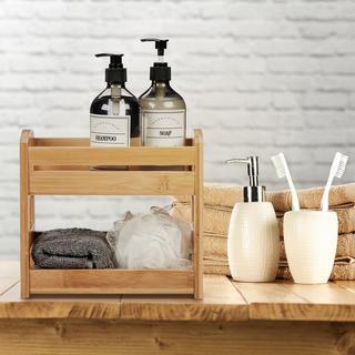 B2X Étagère à épices en bambou avec 2 étagères  