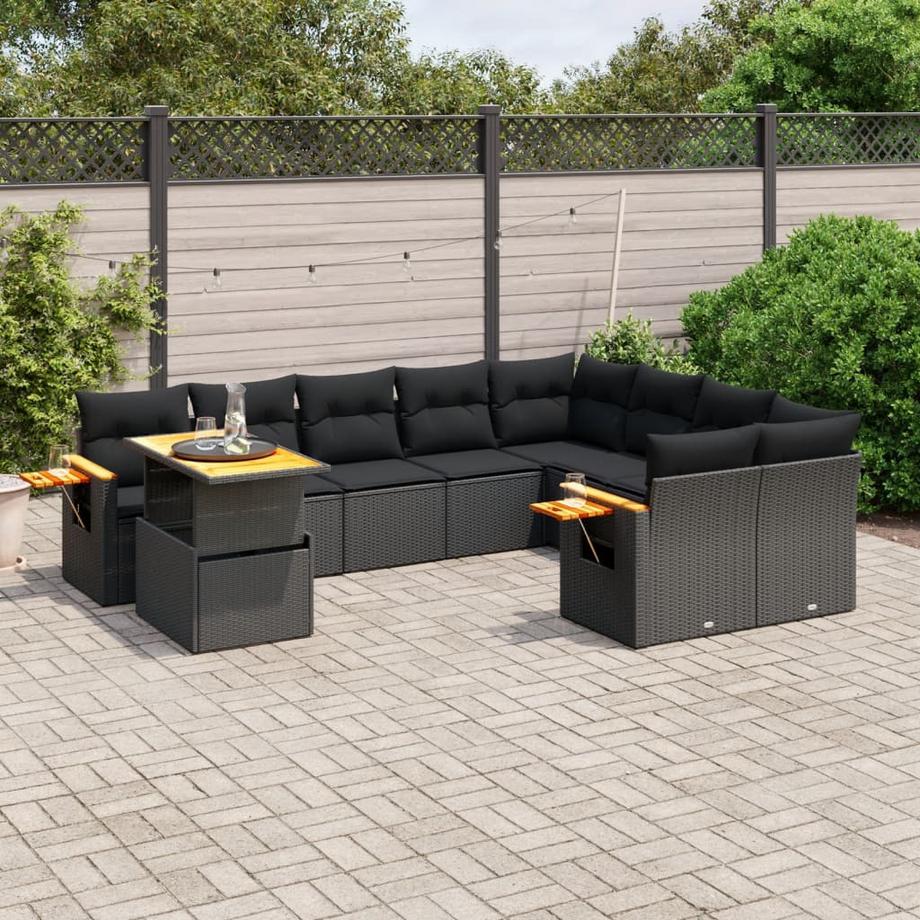 VidaXL set divano da giardino Polirattan  