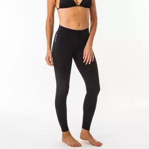 Leggings mit UV-Schutz Surfen 100 Damen schwarz