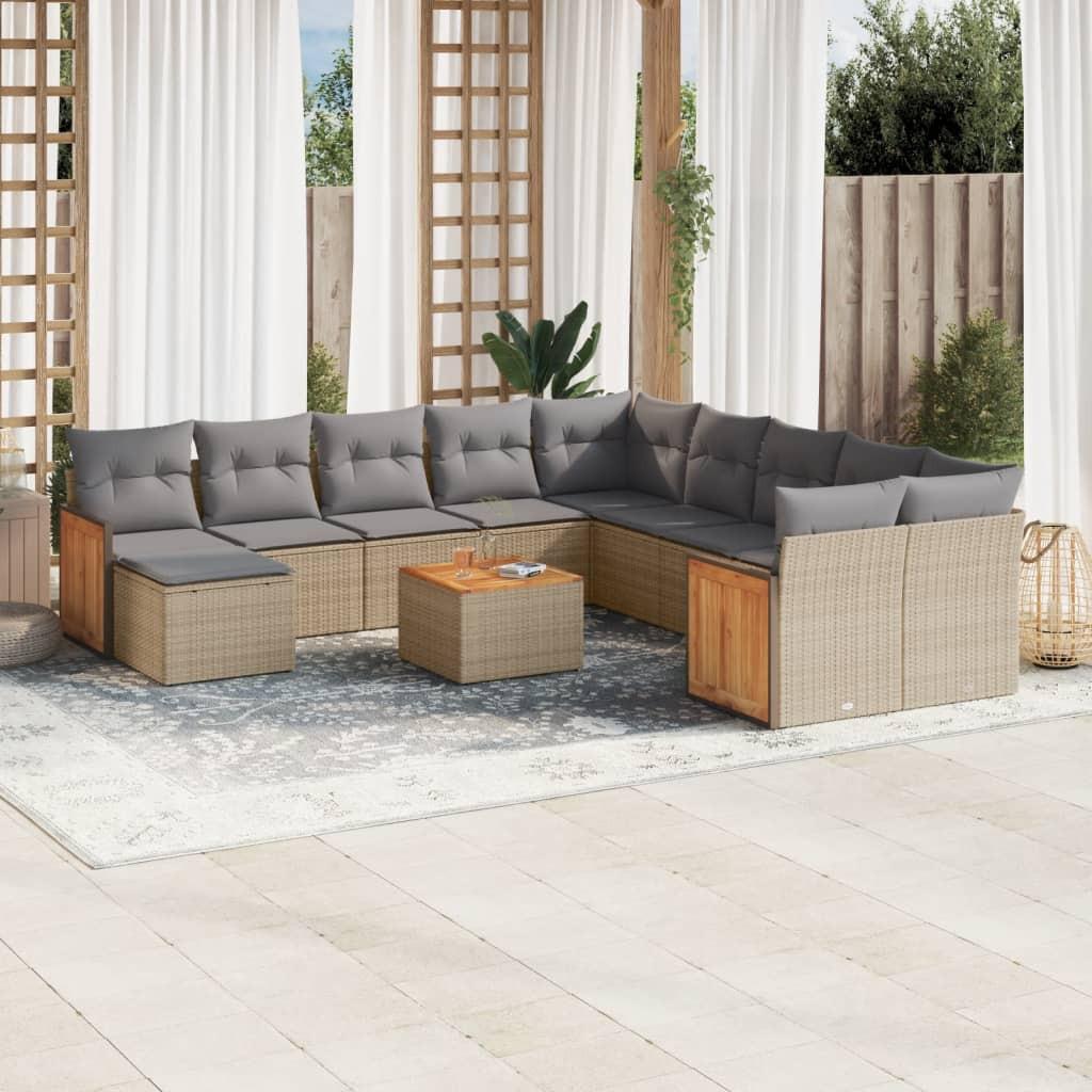 VidaXL set divano da giardino Polirattan  