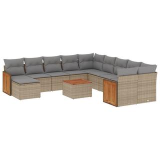 VidaXL set divano da giardino Polirattan  