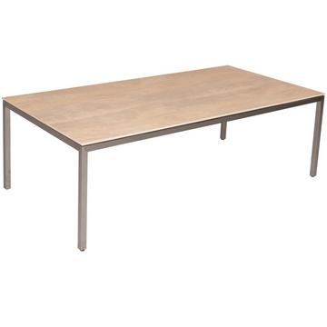 Table basse Obelisk 4 pieds 120 - plateau structure légère - structure inox