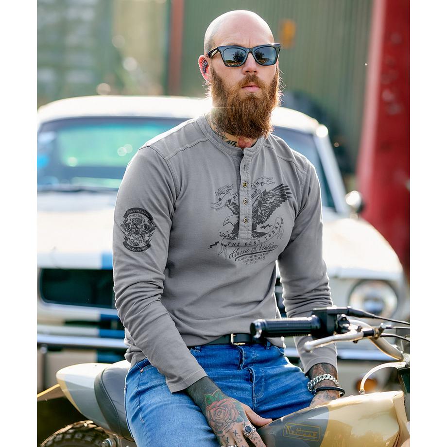 Joe Browns Maglia Henley Maniche Lunghe Motivo Aquila  