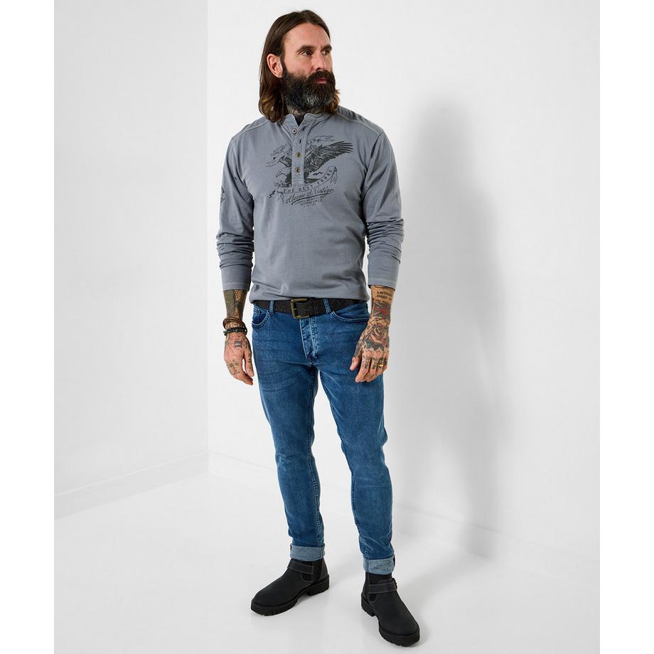 Joe Browns Maglia Henley Maniche Lunghe Motivo Aquila  