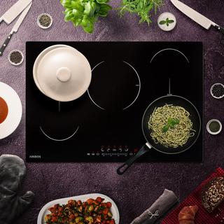 Arebos Table de cuisson à induction Vitrocéramique Plaques de cuisson Autonome 9800 W 5  