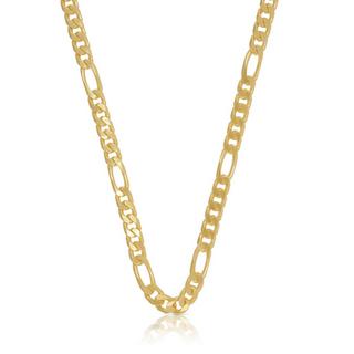 MUAU Schmuck  Collier figaro or jaune 750, 4,3mm, 45cm 