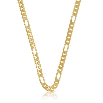 Collier figaro or jaune 750, 4,3mm, 45cm