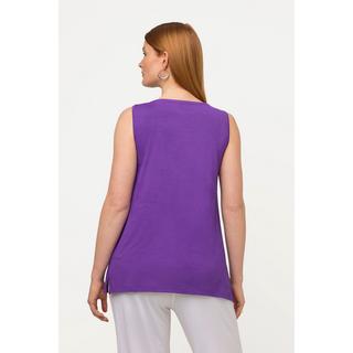 Ulla Popken  Top smanicato ed elasticizzato dalla vestibilità classica con spalline larghe e scollo rotondo 