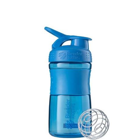 Blender Bottle  20oz / 590ml BlenderBottle SportMixer Flip, Cyan 