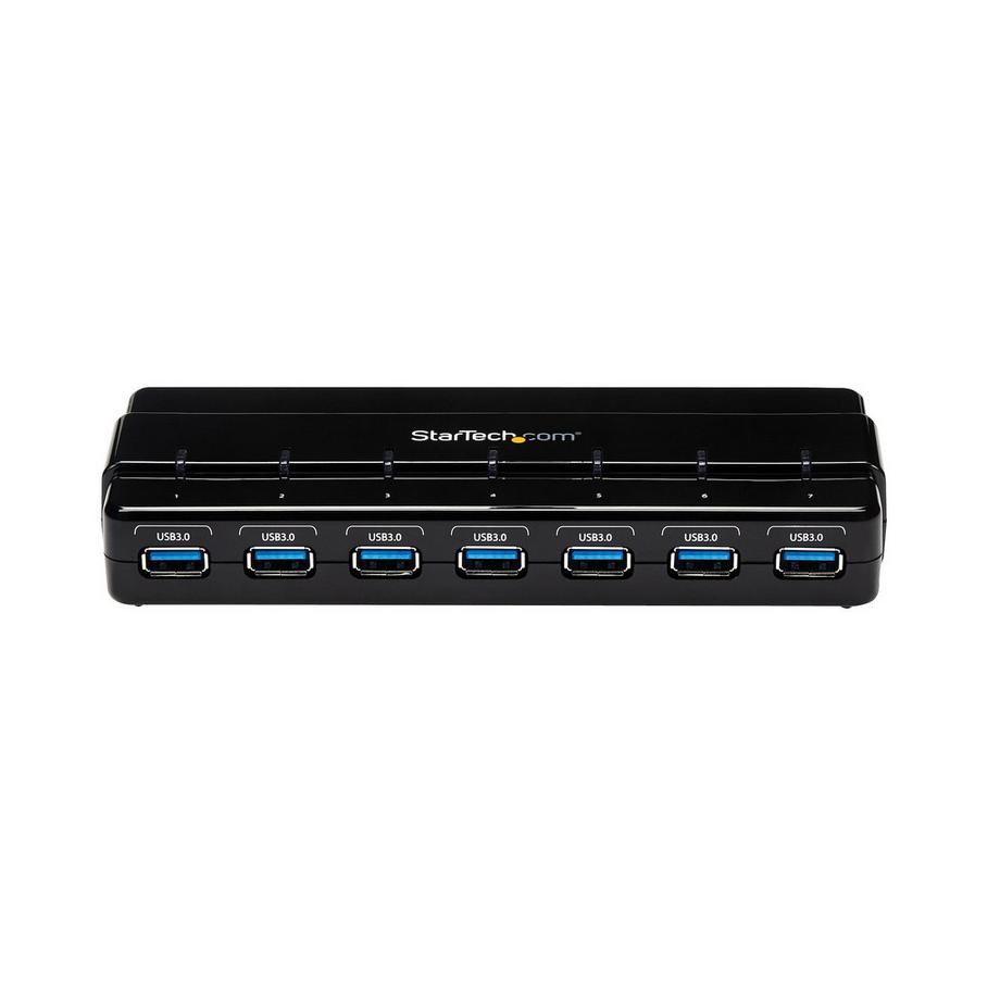 STARTECH.COM  HUB USB 3.0 a 7 porte alimentato - Perno e concentratore USB 3.0 ultra veloce - Nero 