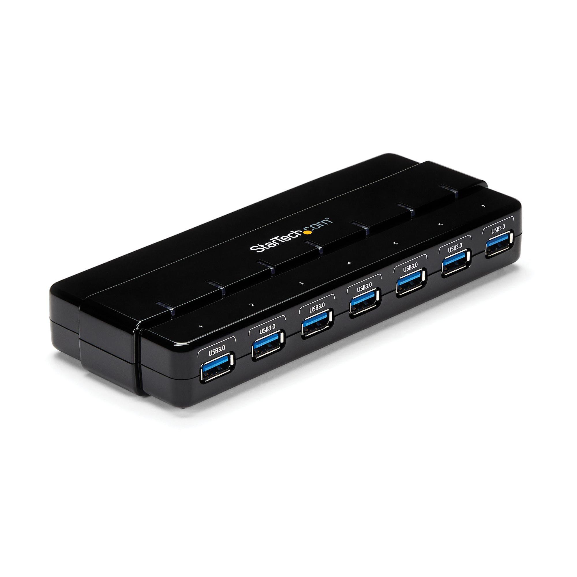 STARTECH.COM  7 Port USB 3.0 SuperSpeed Hub - 5Gbps - Schwarz 