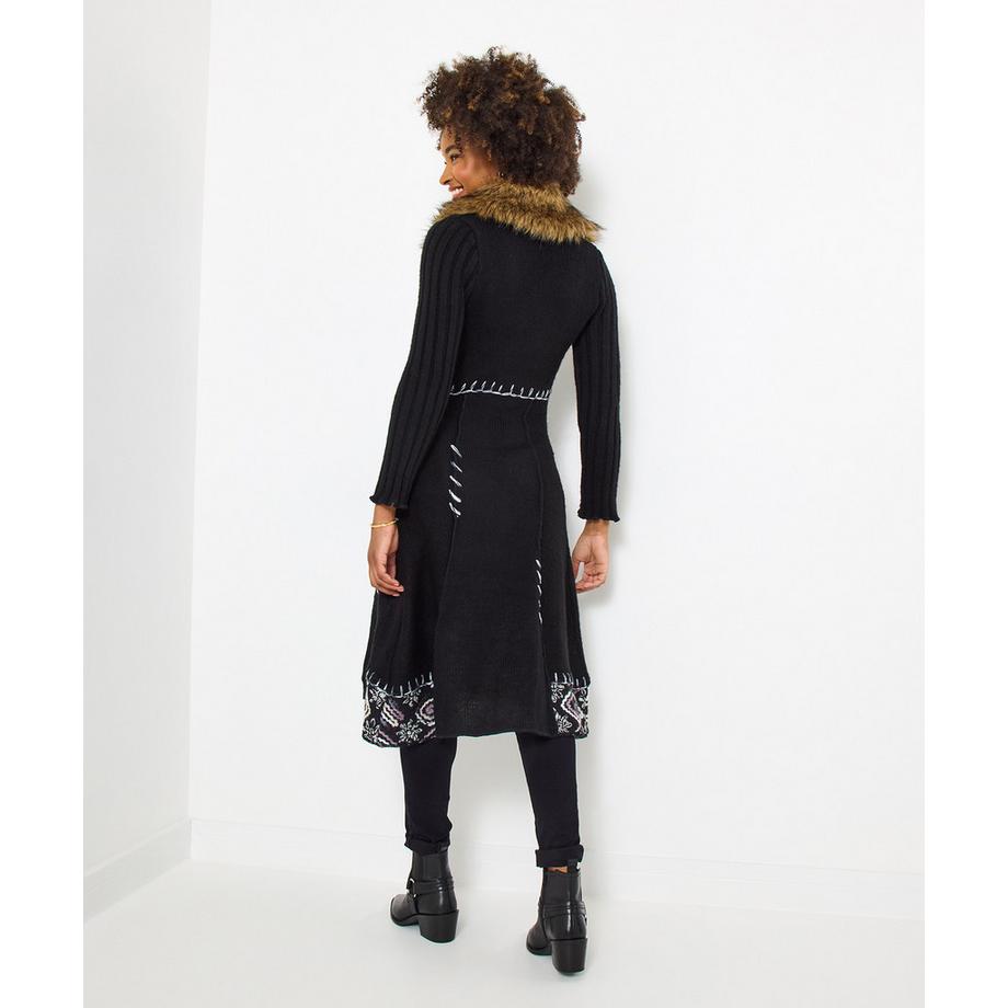 Joe Browns Cardigan in maglia con collo in pelliccia sintetica  