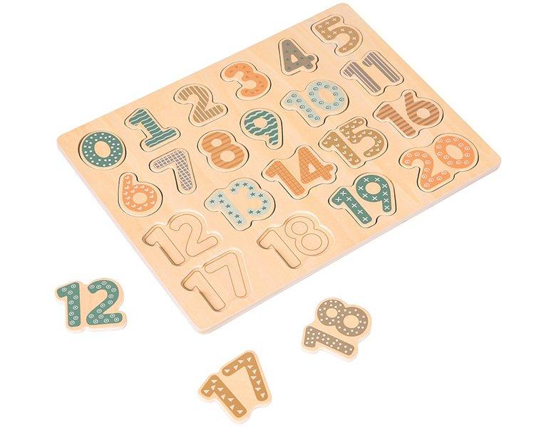 Spielba Holzspielwaren  Puzzle Zahlen (21Teile) 